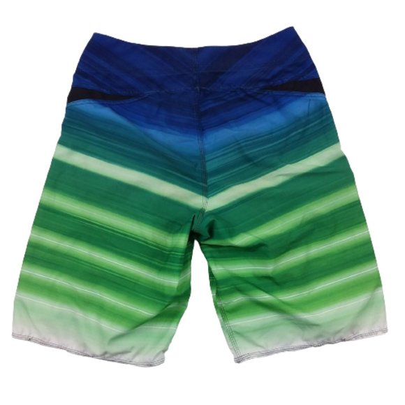 Billabong Platinum-X Board Shorts Drawstring Blue Green Striped Recycler Series - Picture 4 of 10